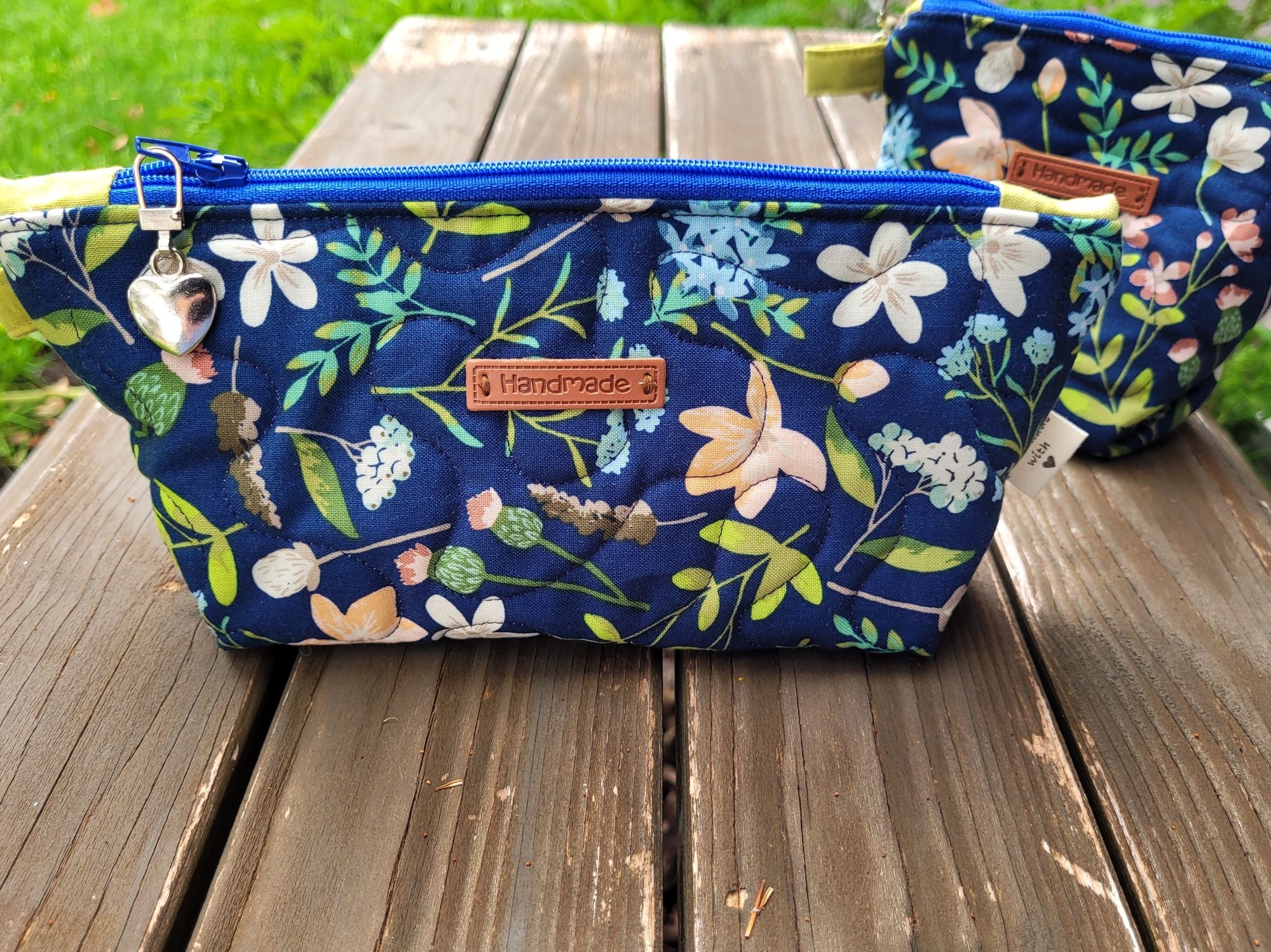 handmade quilted zipper pouch set