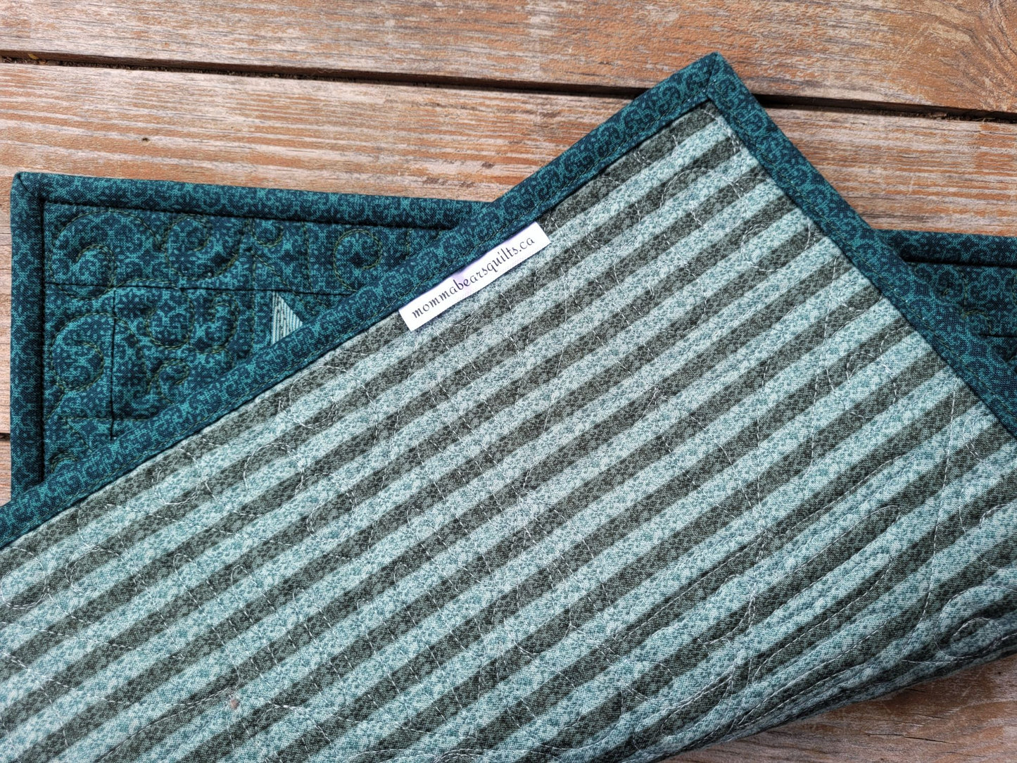 Teal Star Mini Quilt