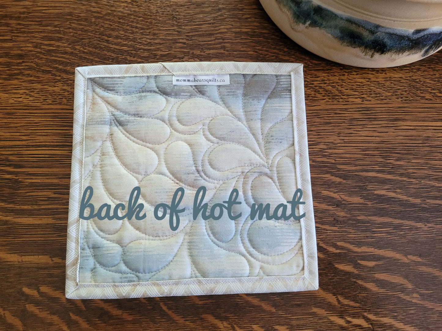 Neutral Hot Mat, abstract ferns