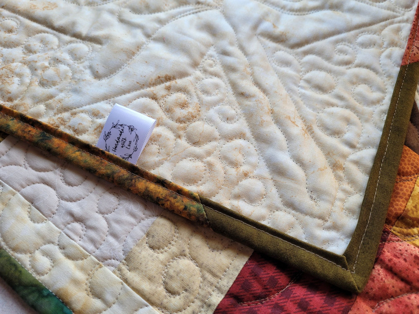 Autumn Blaze Quilted Table Runner, 4 leaf