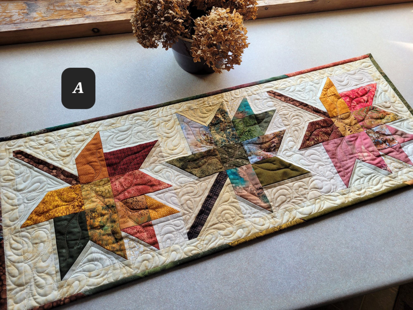Autumn Blaze 3 Leaf Table Runner