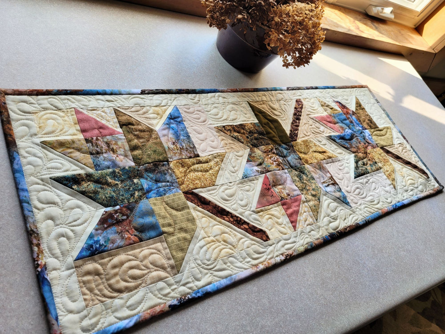 Whispering Winds Quilted Table Runner