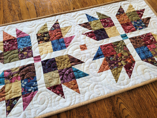 Scrappy Floral Bear Paw Table Runner