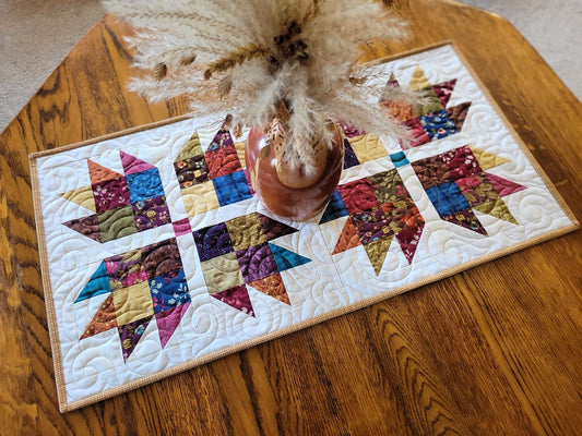 Scrappy Floral Bear Paw Table Runner