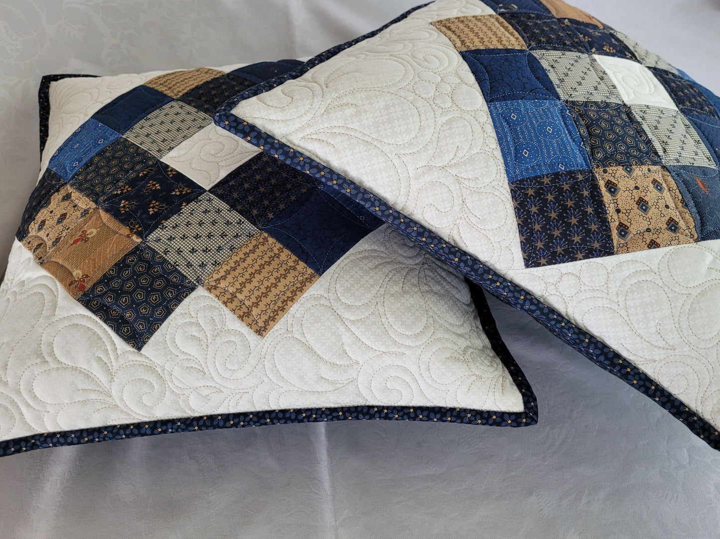 Quilted Throw Pillows, 15 inch