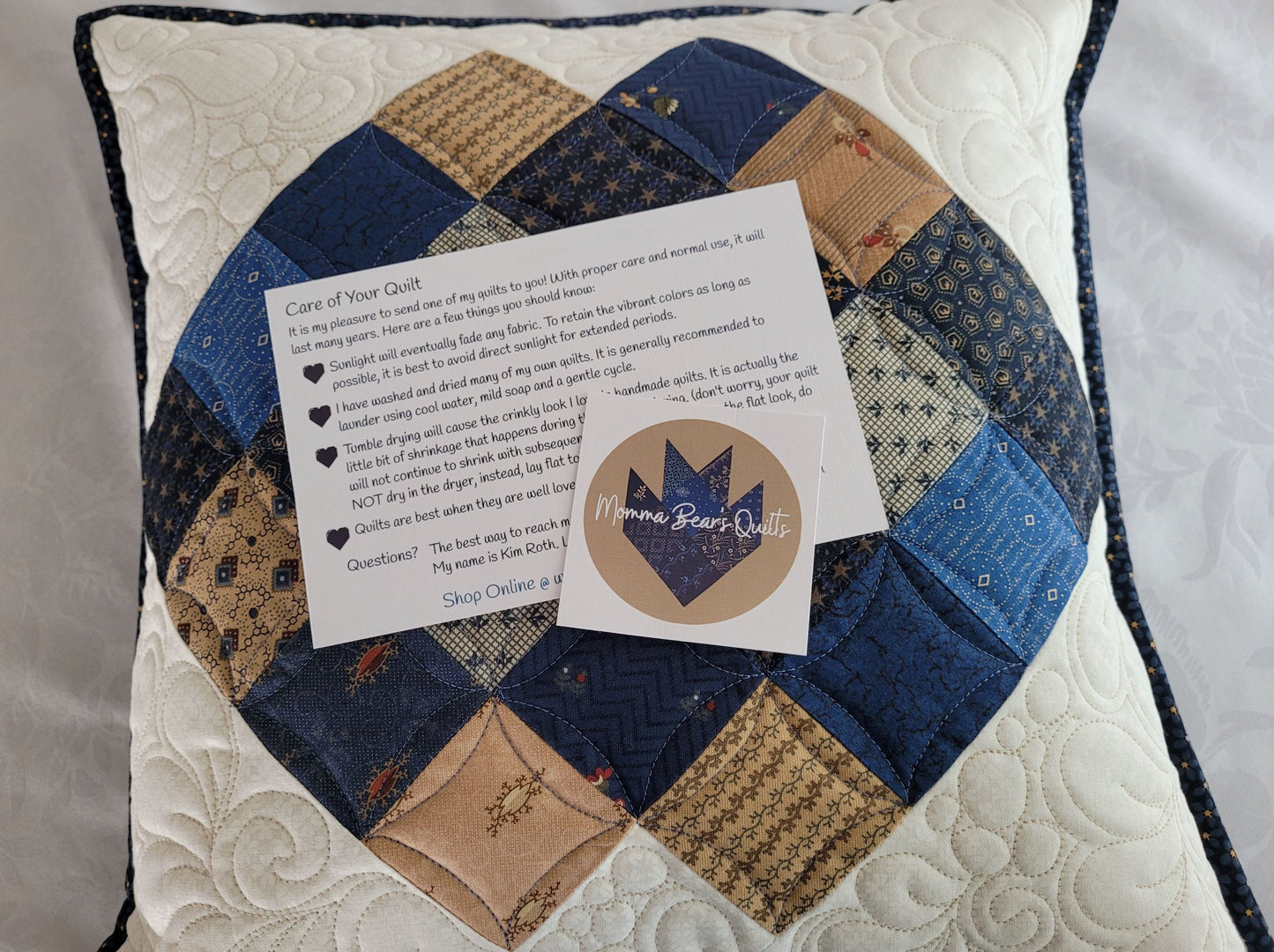 Quilted Throw Pillows, 15 inch