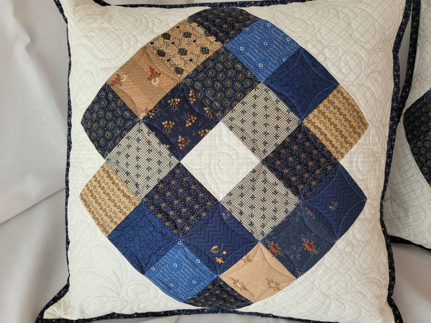 Quilted Throw Pillows, 15 inch