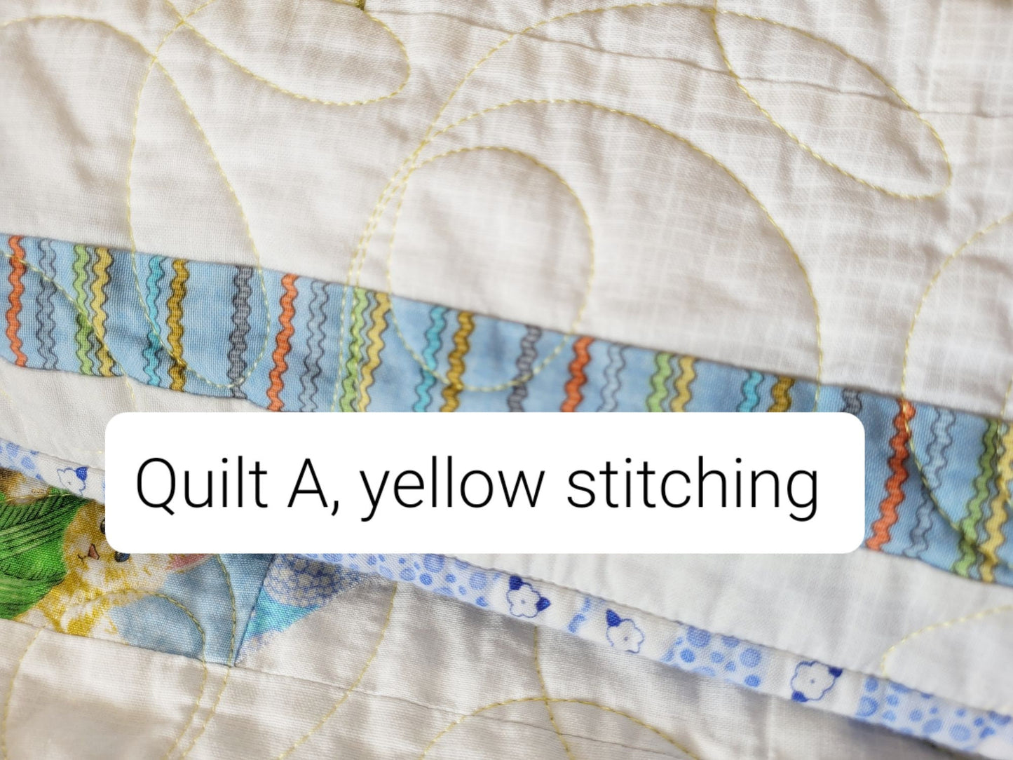 baby quilt with animal theme prints