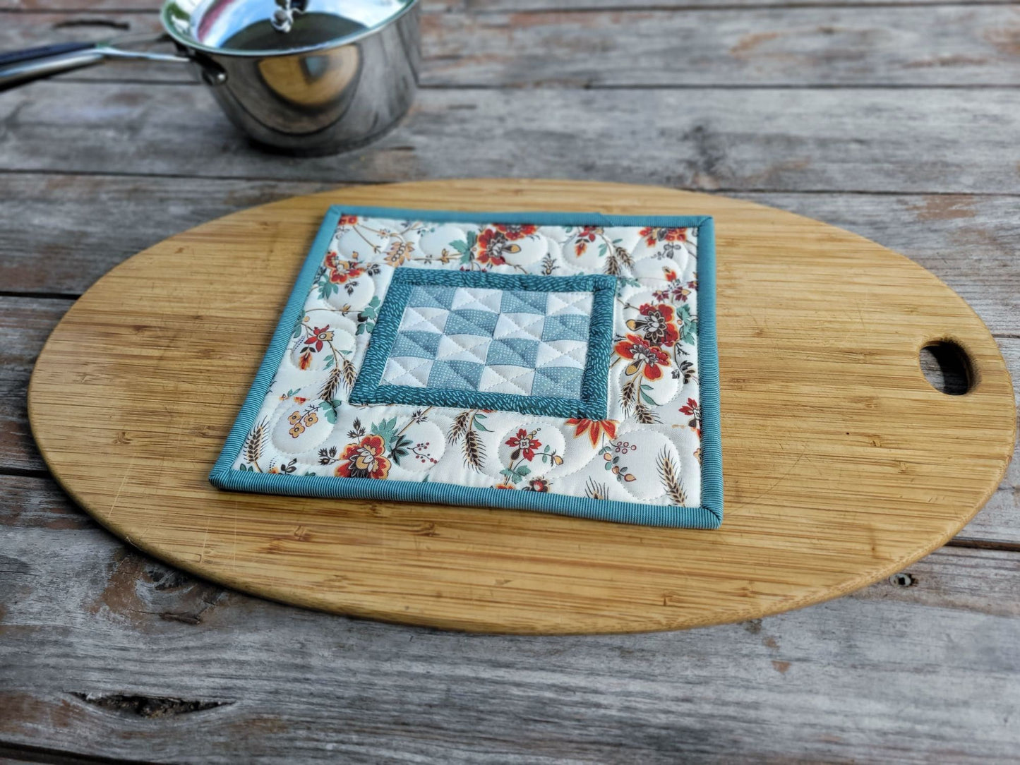 quilted patchwork pot holder