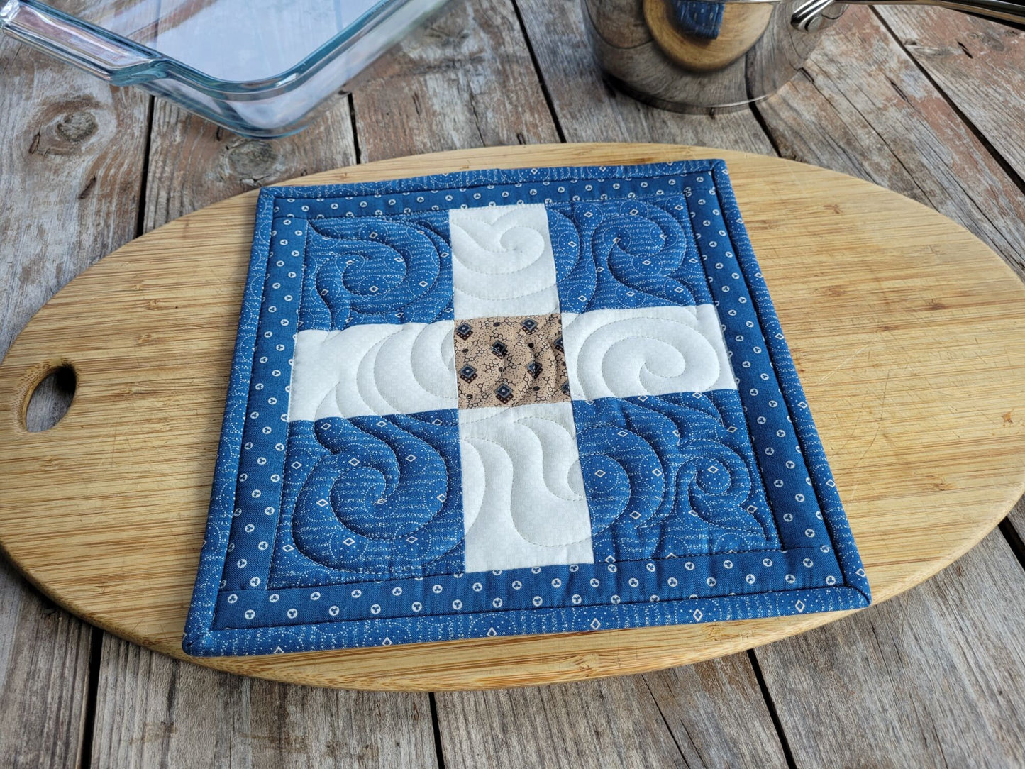 large quilted potholder