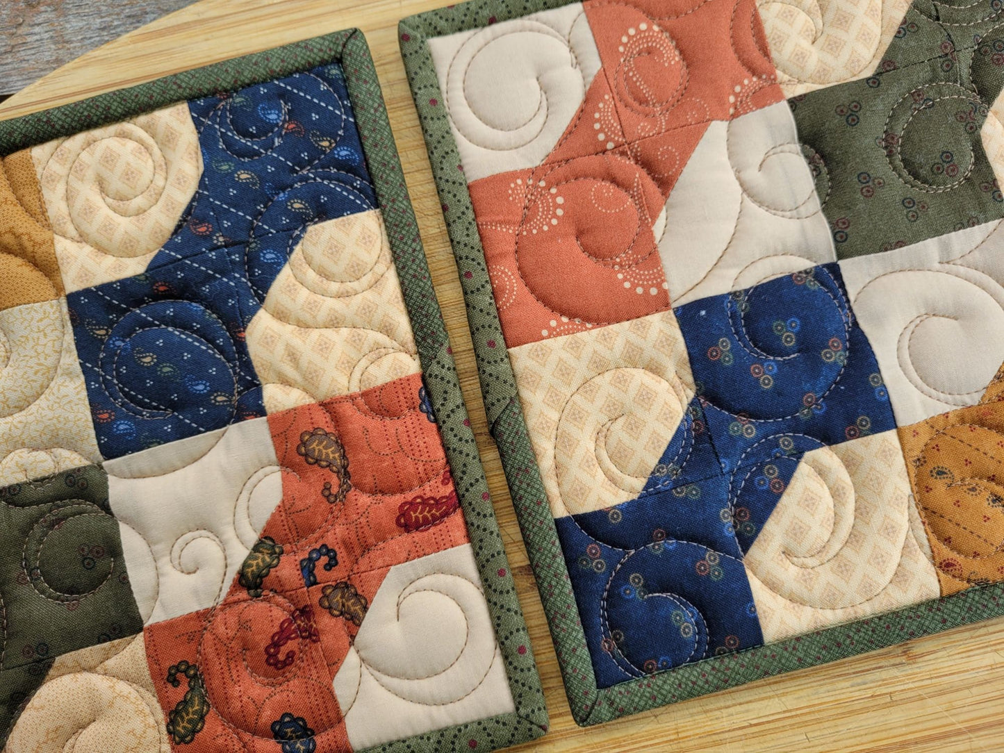 quilted patchwork potholders