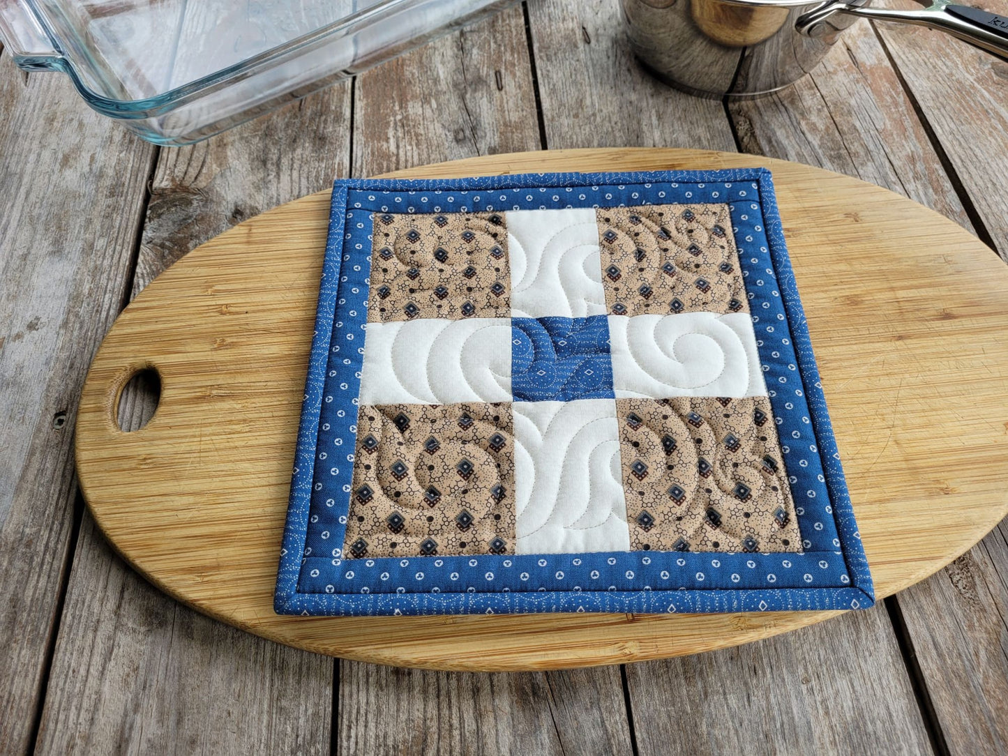 large quilted potholder