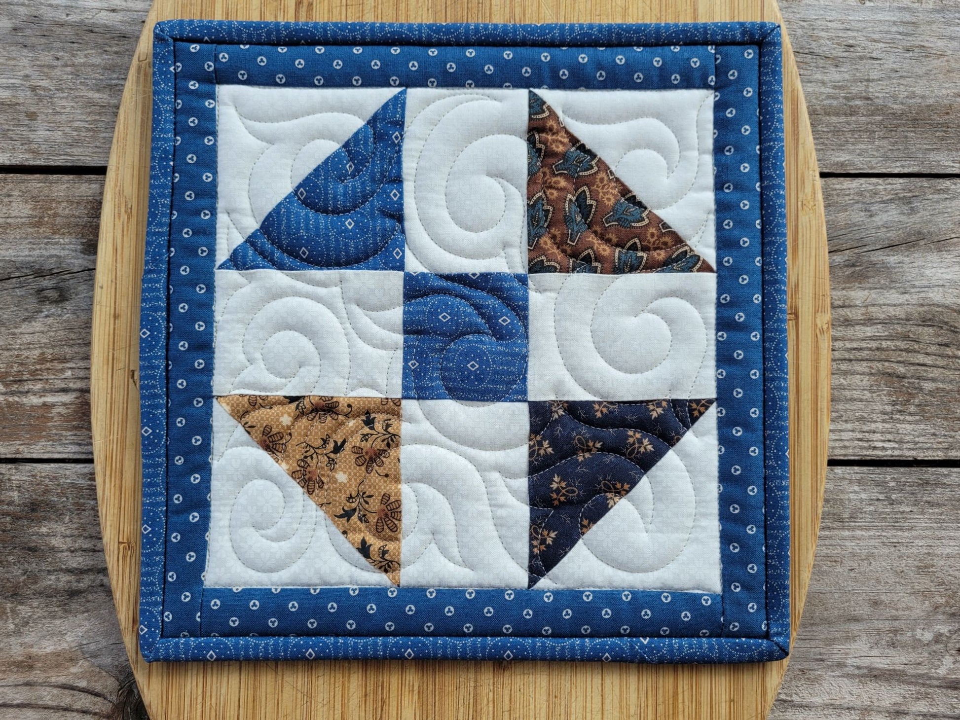 large quilted pot holder