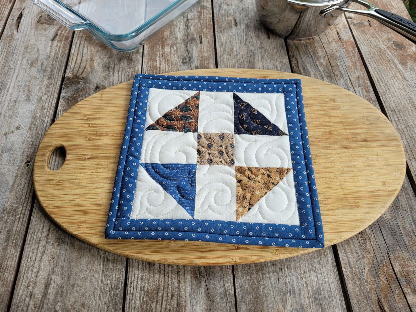 large quilted pot holder