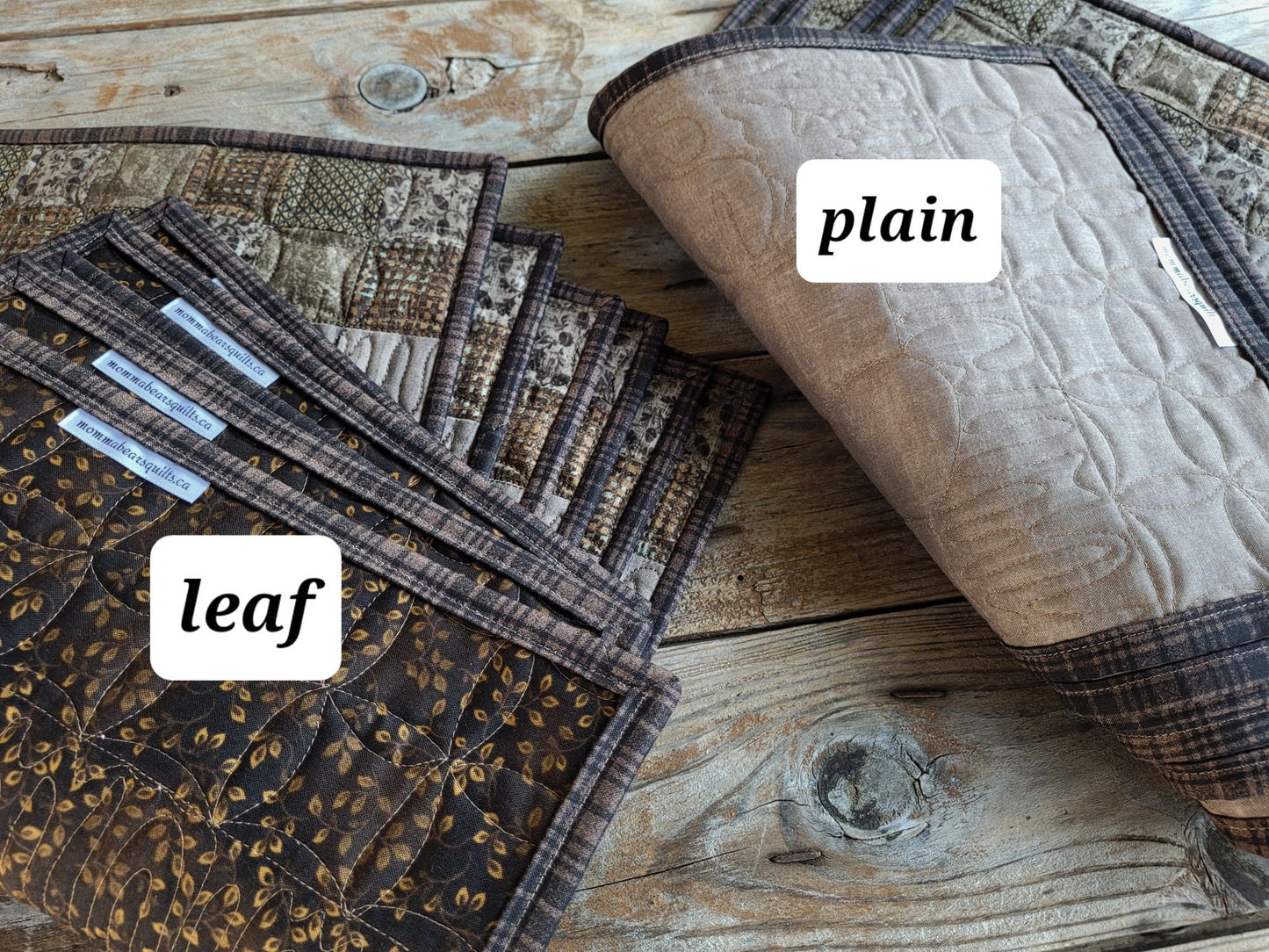 Quilted Placemats in Rustic Farm Theme Prints | Country Table Runner | Family Dining Table Gift Set