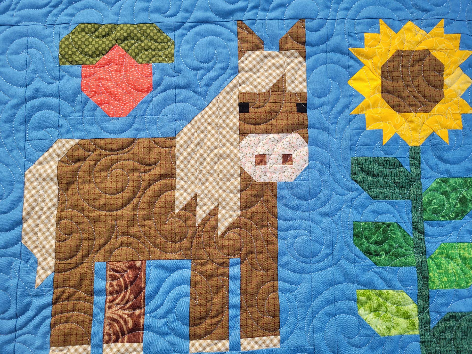 Fab Farm Baby Quilt with Soft Minky Backing