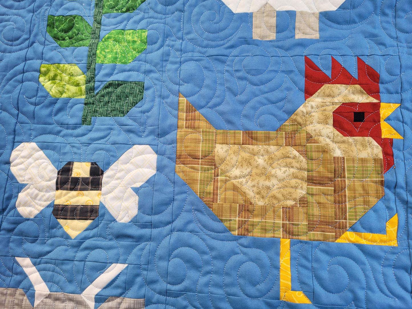 Fab Farm Baby Quilt with Soft Minky Backing