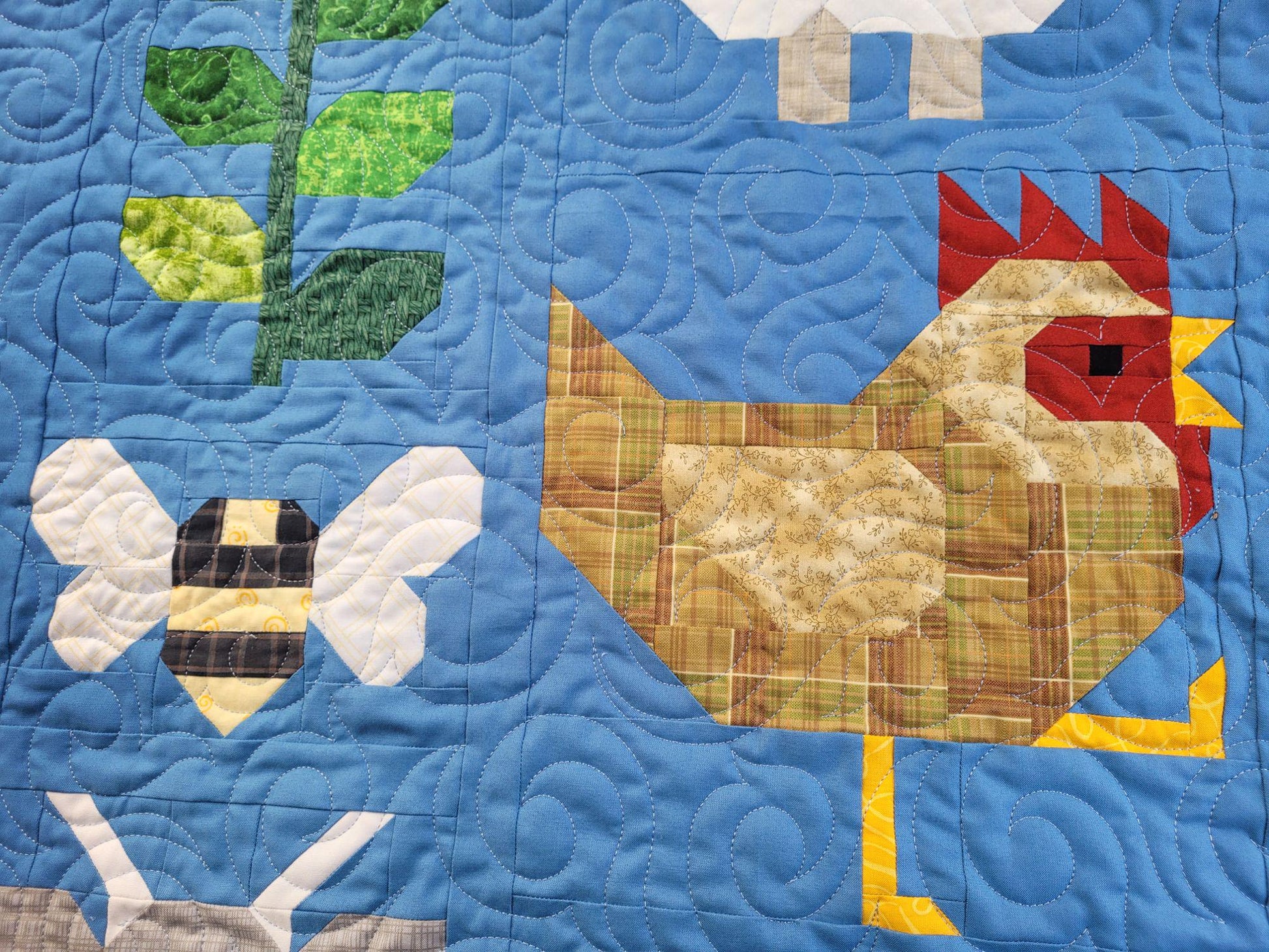 Fab Farm Baby Quilt with Soft Minky Backing