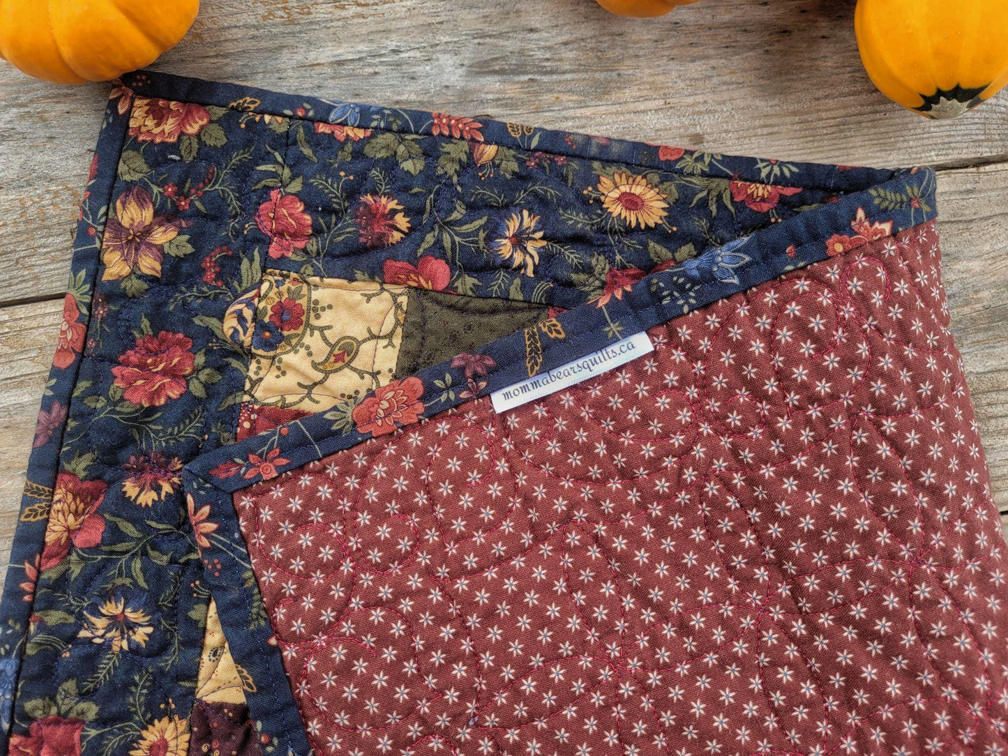 showing back of table runner