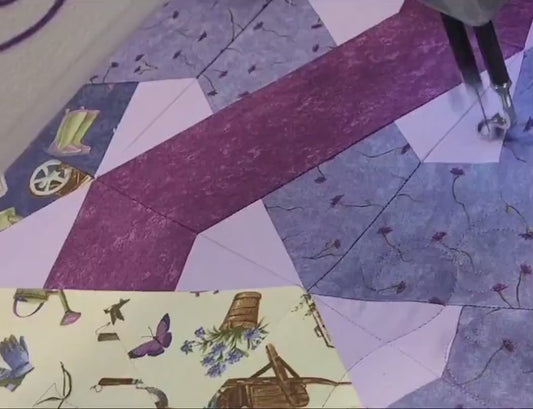 Quilted Throw Blanket in Scrappy Bear Paw Patchwork with Soft Backing