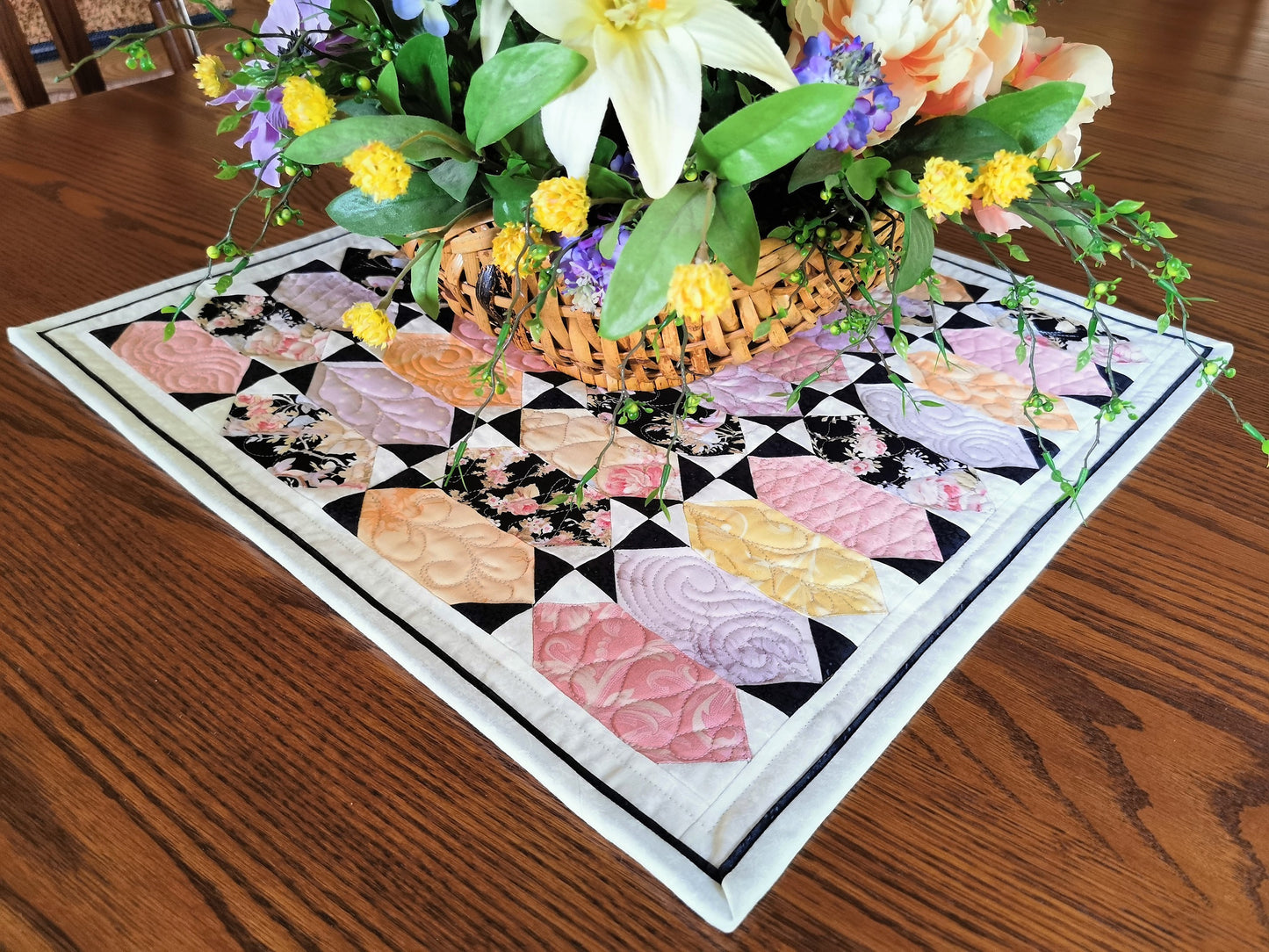 Floral Pastel Mini Quilt