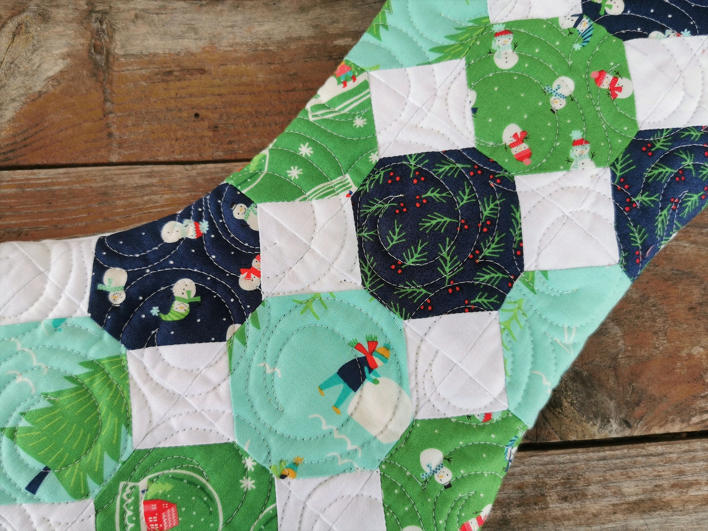 Blue & Green Christmas Stocking