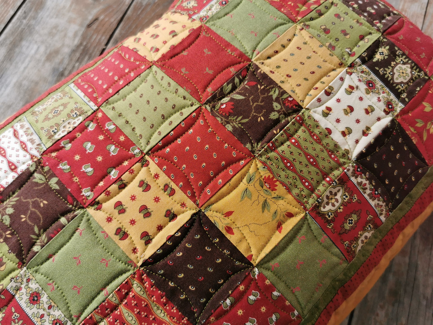 Patchwork Quilted Throw Pillow, 14 x 20 inch