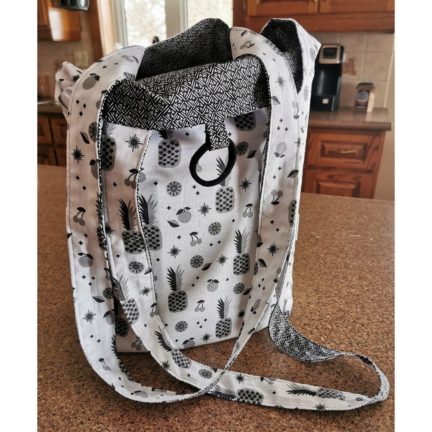 Grey and Blue Tote Bag
