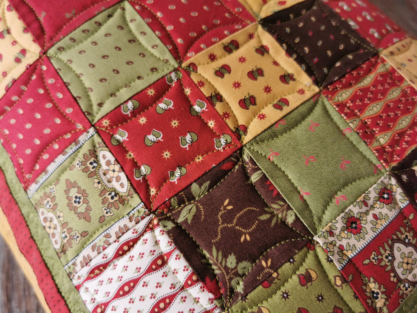 Patchwork Quilted Throw Pillow, 14 x 20 inch