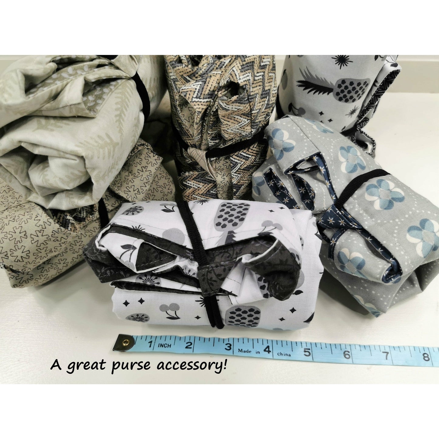 Grey and Blue Tote Bag