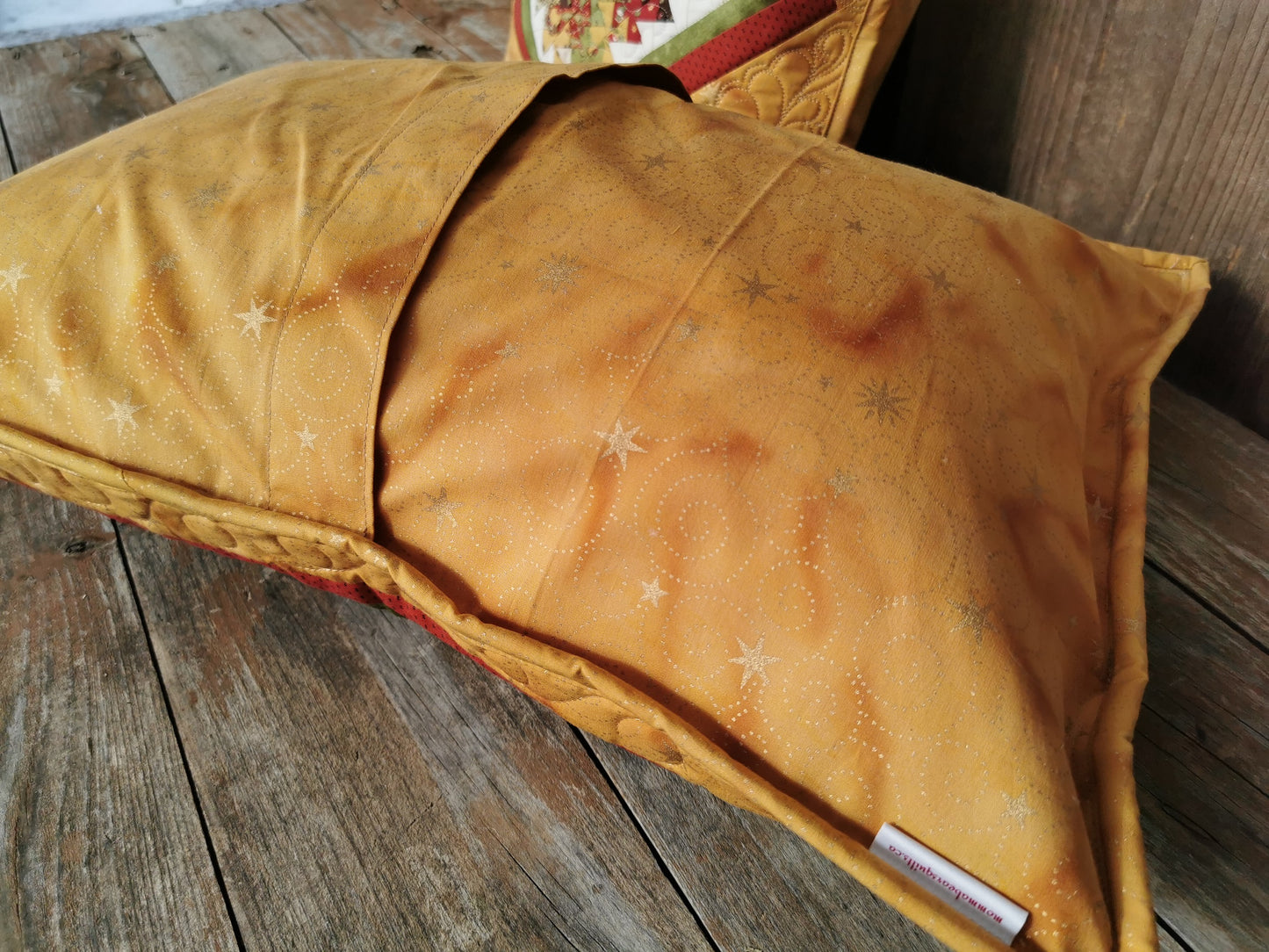 Patchwork Quilted Throw Pillow, 14 x 20 inch