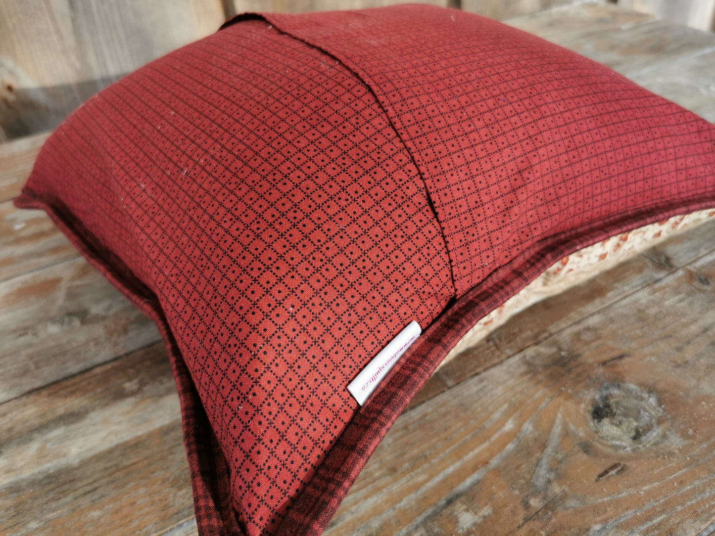 Log Cabin Bear Paw Pillow, 14 inch