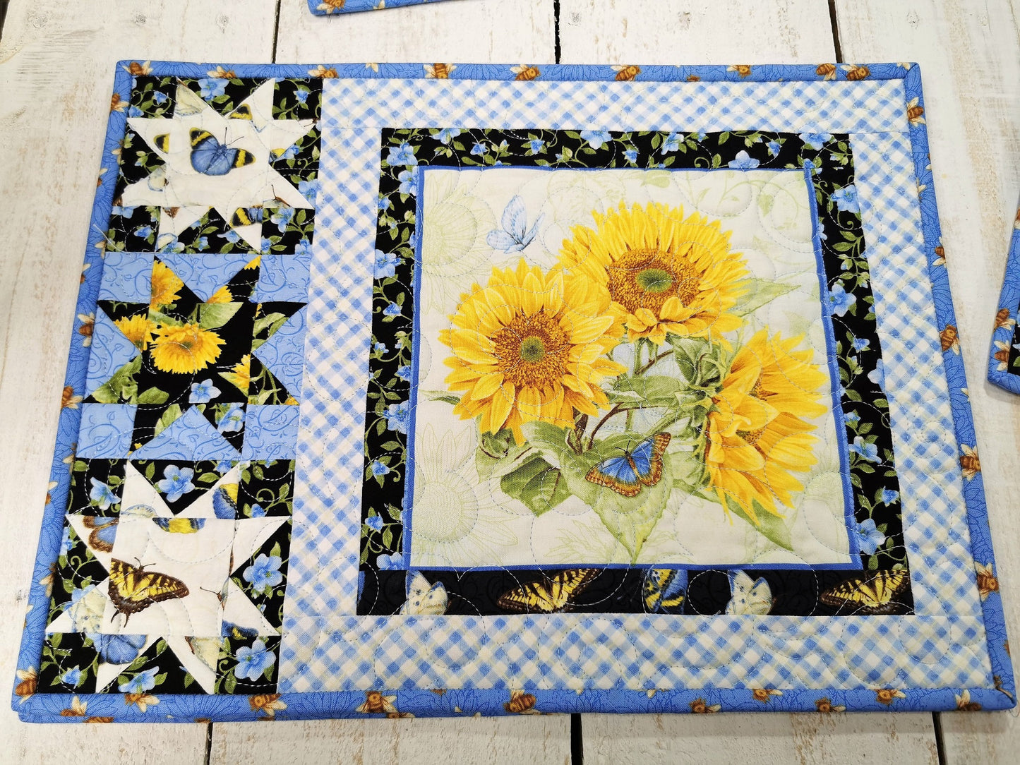 Six Quilted Placemats