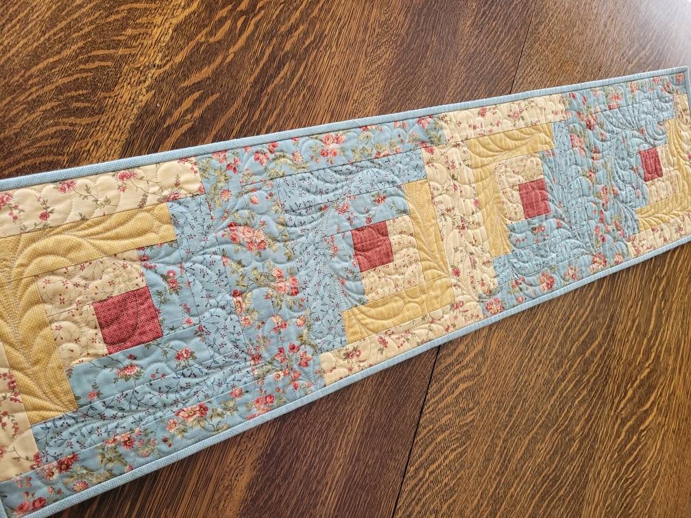 log cabin table runner