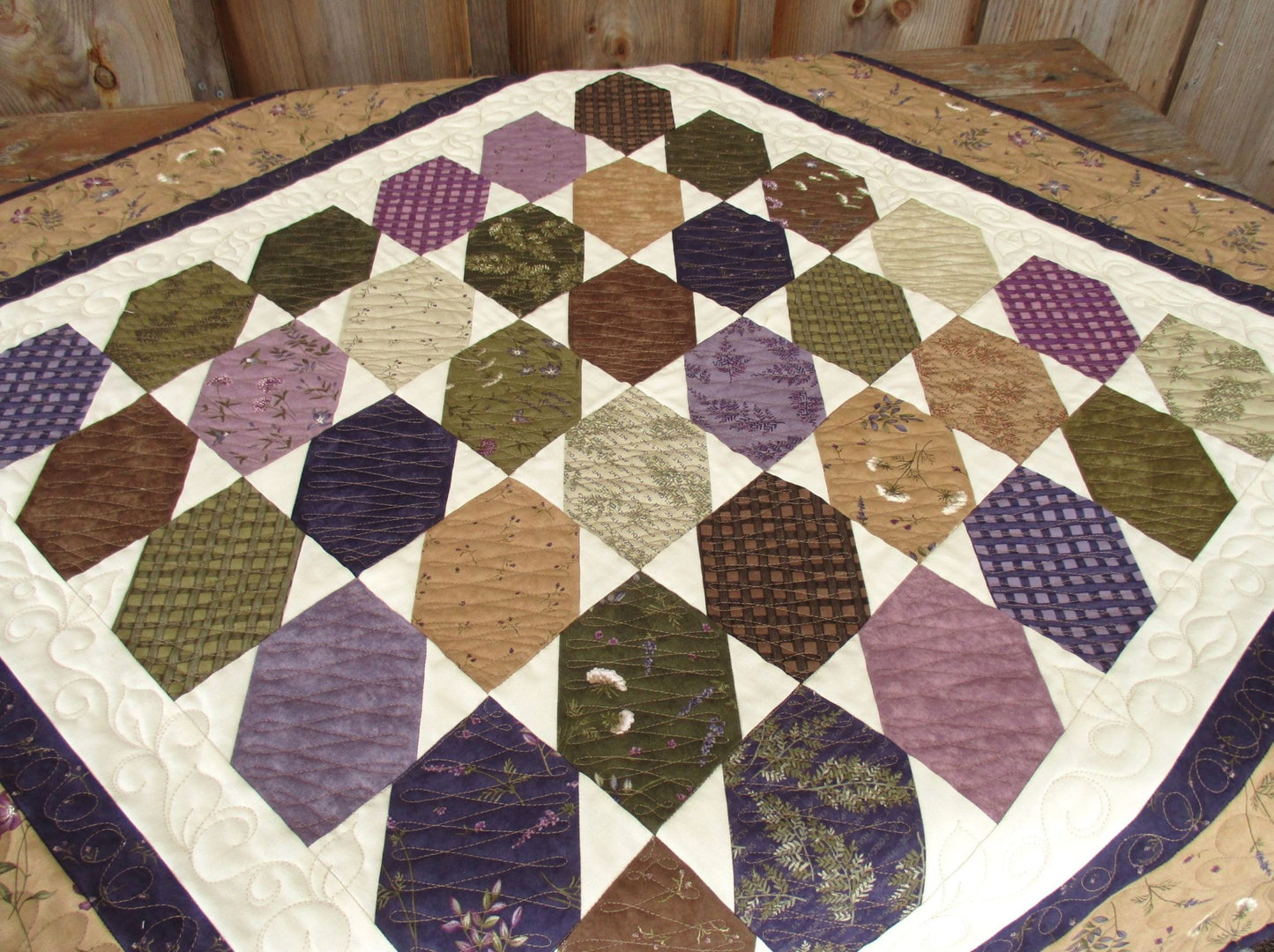square table runner in dark rustic colors