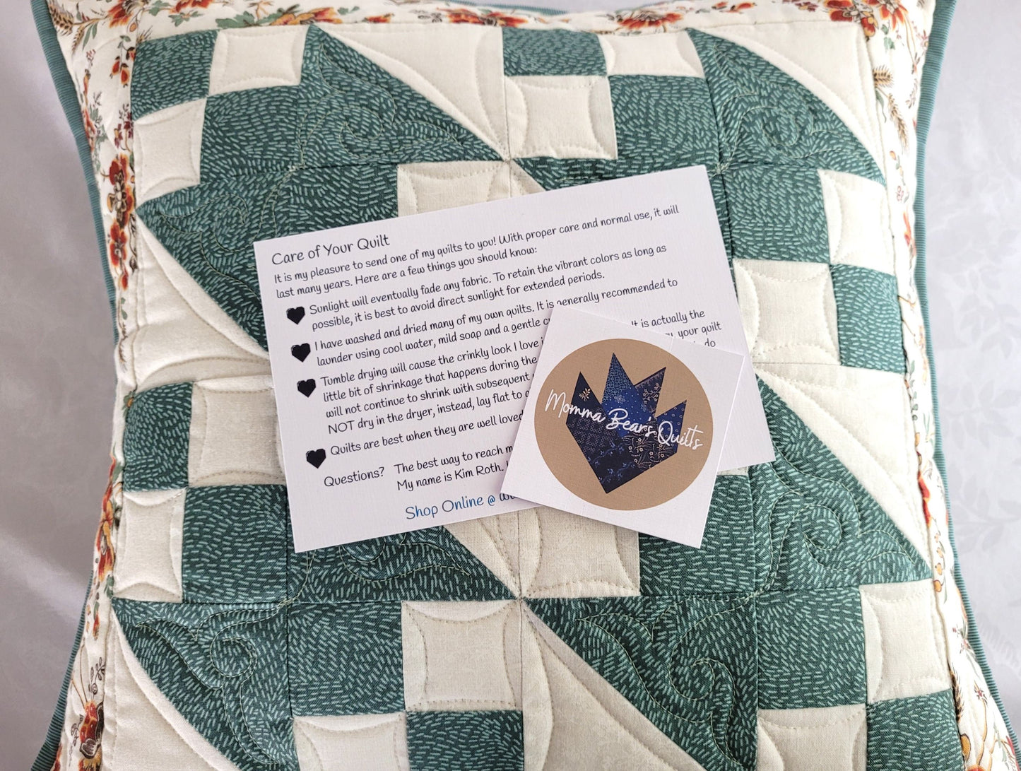 16 inch pillow with care instructions