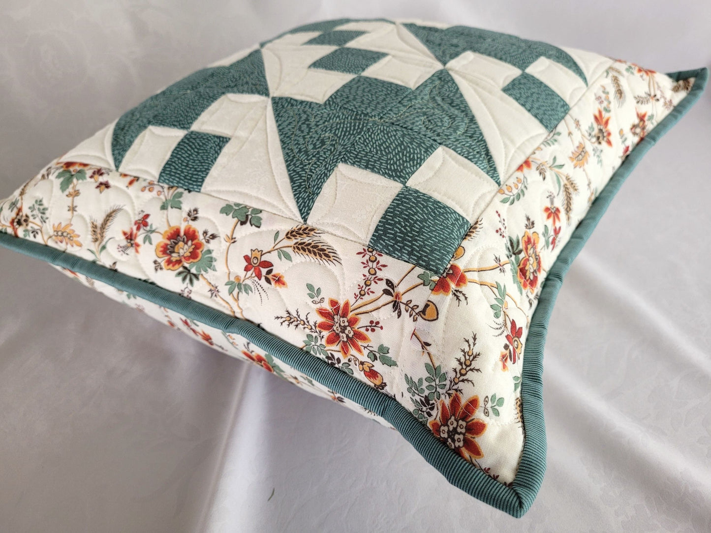 teal throw cushion