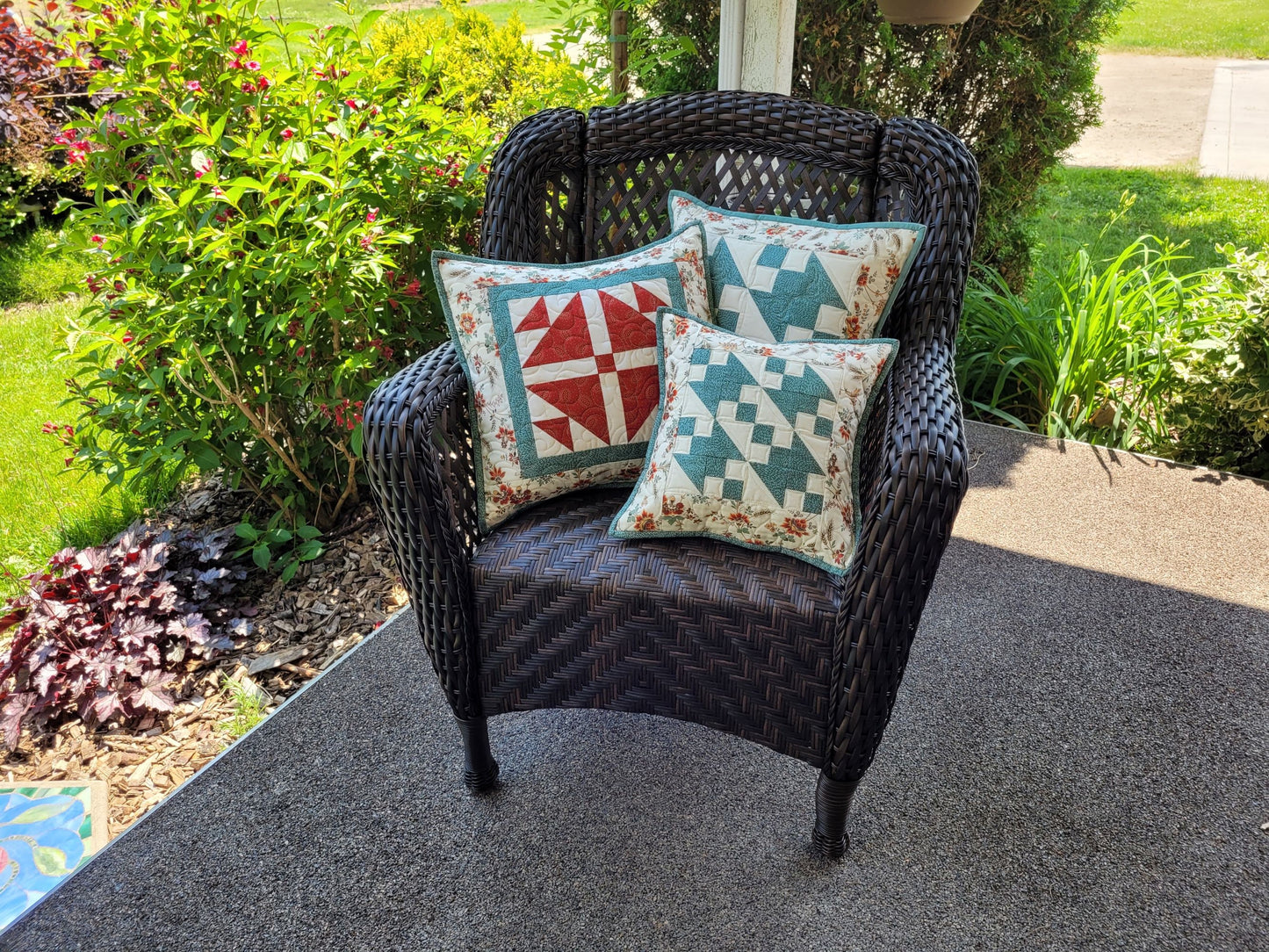 matching quilted pillows