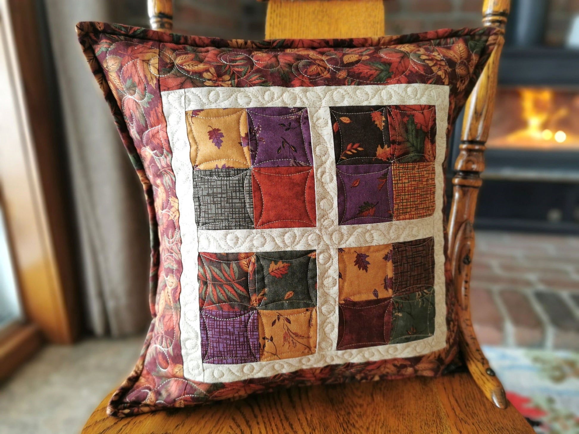 rustic fall pillow