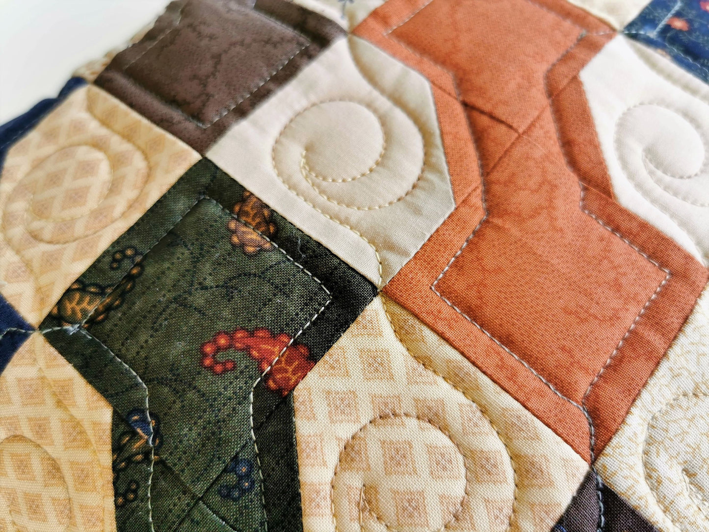 quilted pillow detail