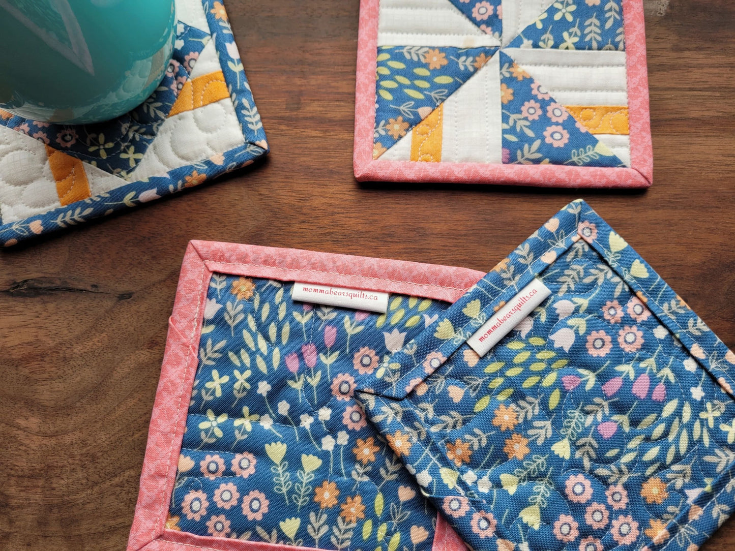 coaster set showing backing