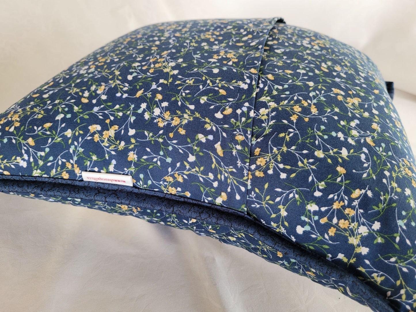 quilted pillow overlapping backing