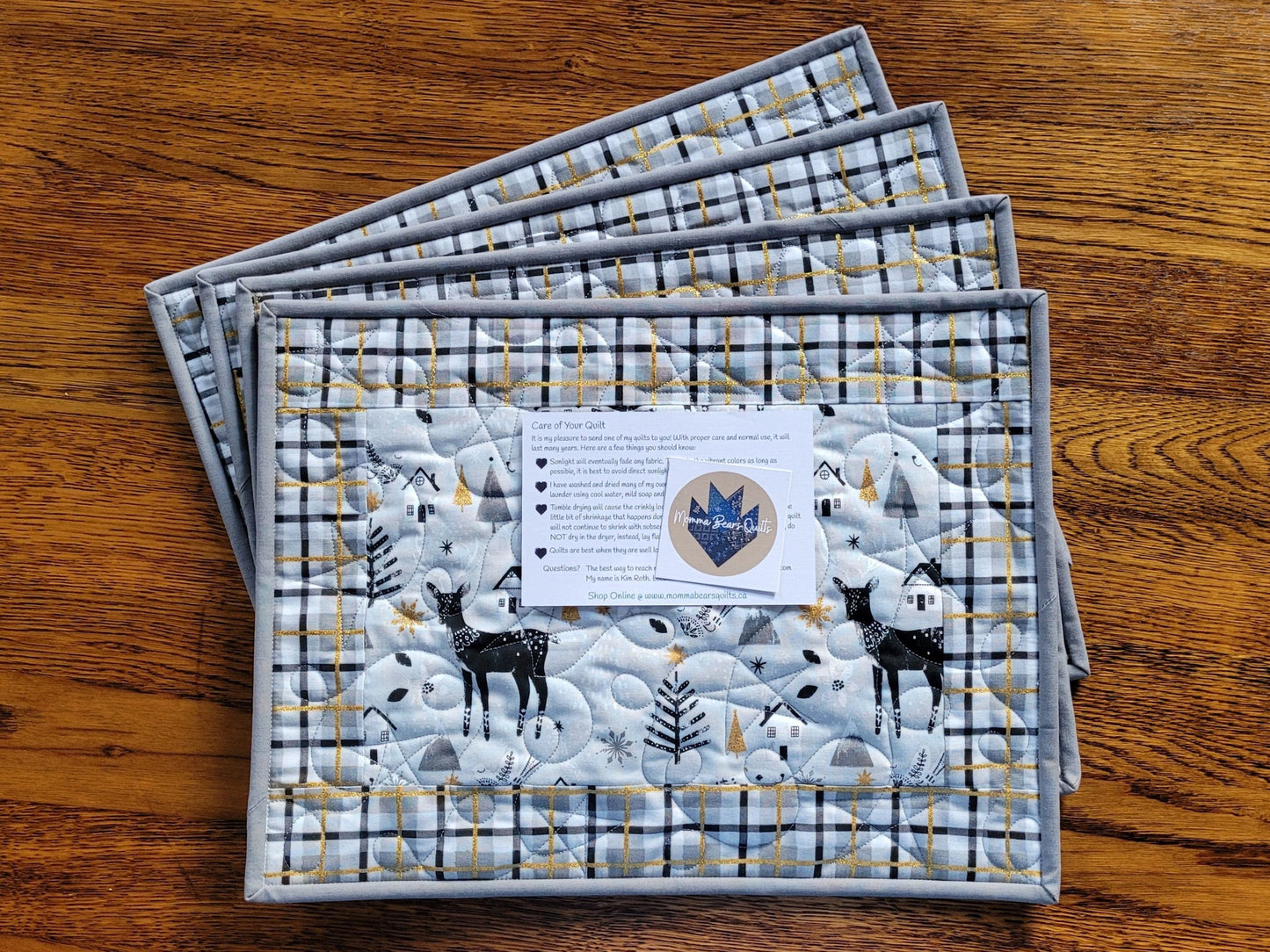 quilts are packaged with easy care instructions