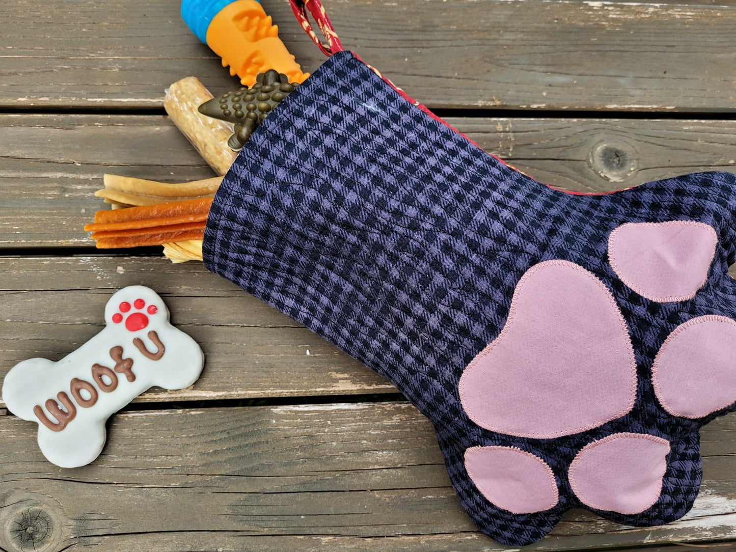 Paw Pet Stocking, Dog and Cat Christmas Stocking