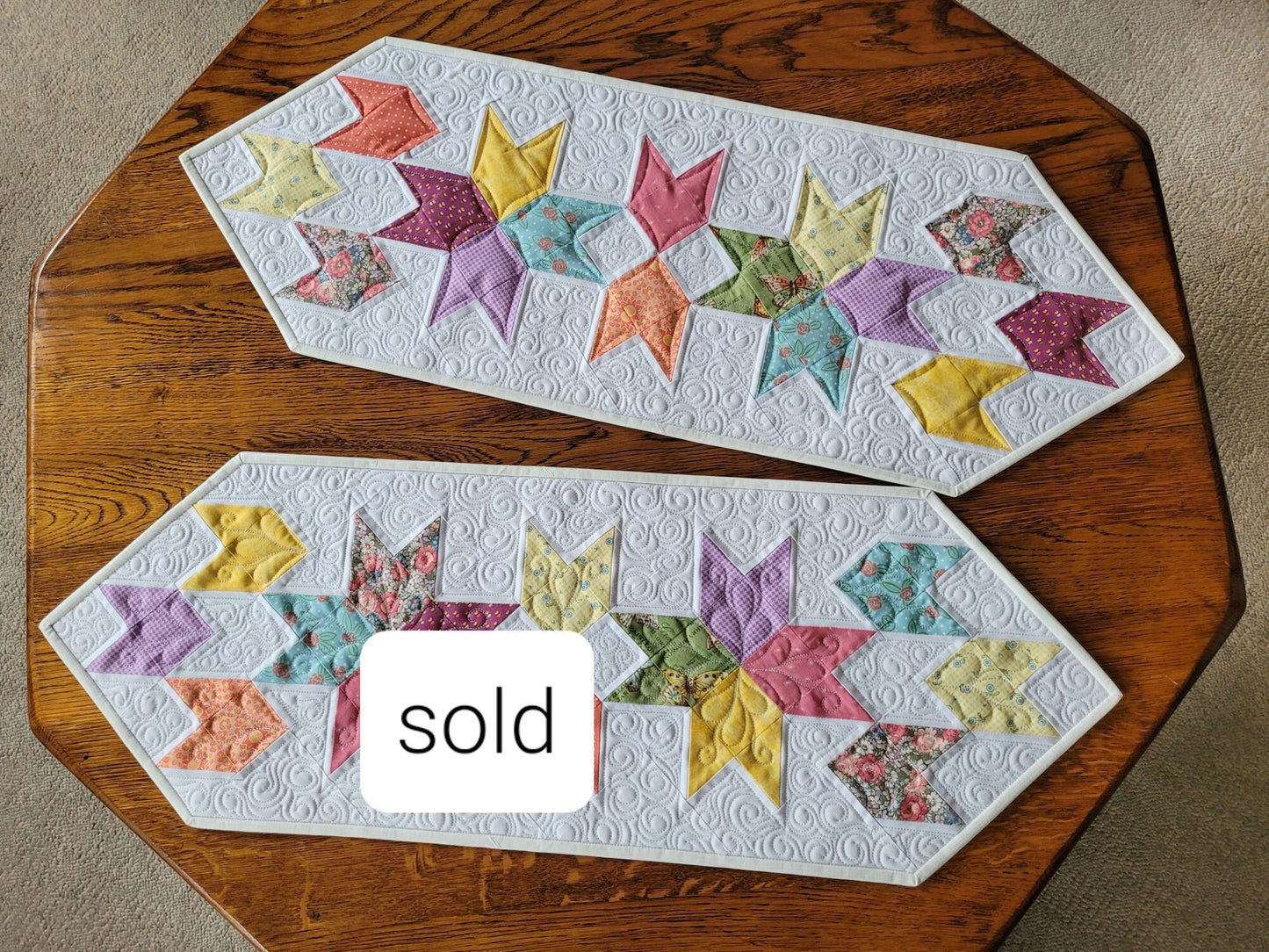 Spring Tulip Quilted Table Runner