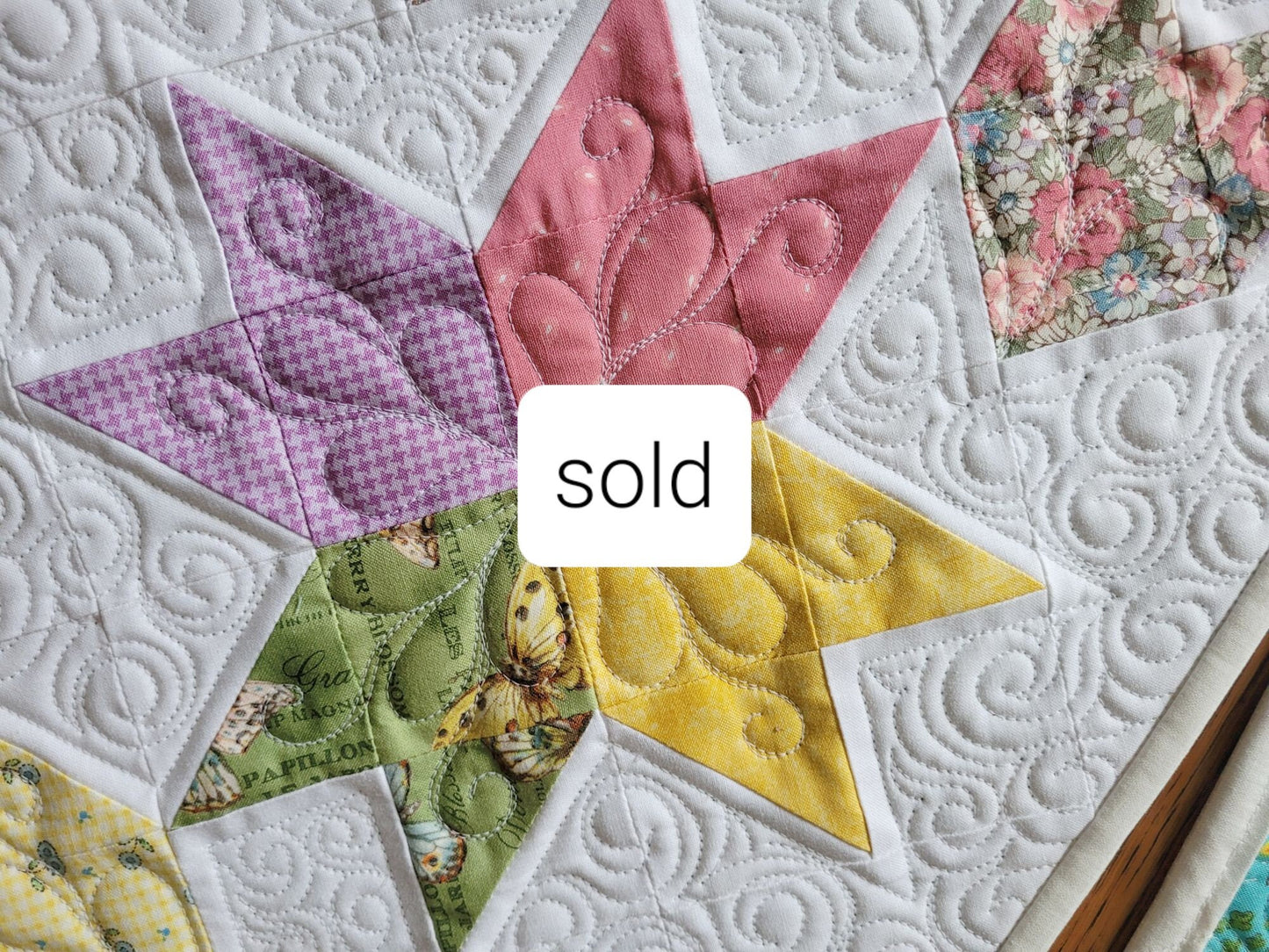 Spring Tulip Quilted Table Runner