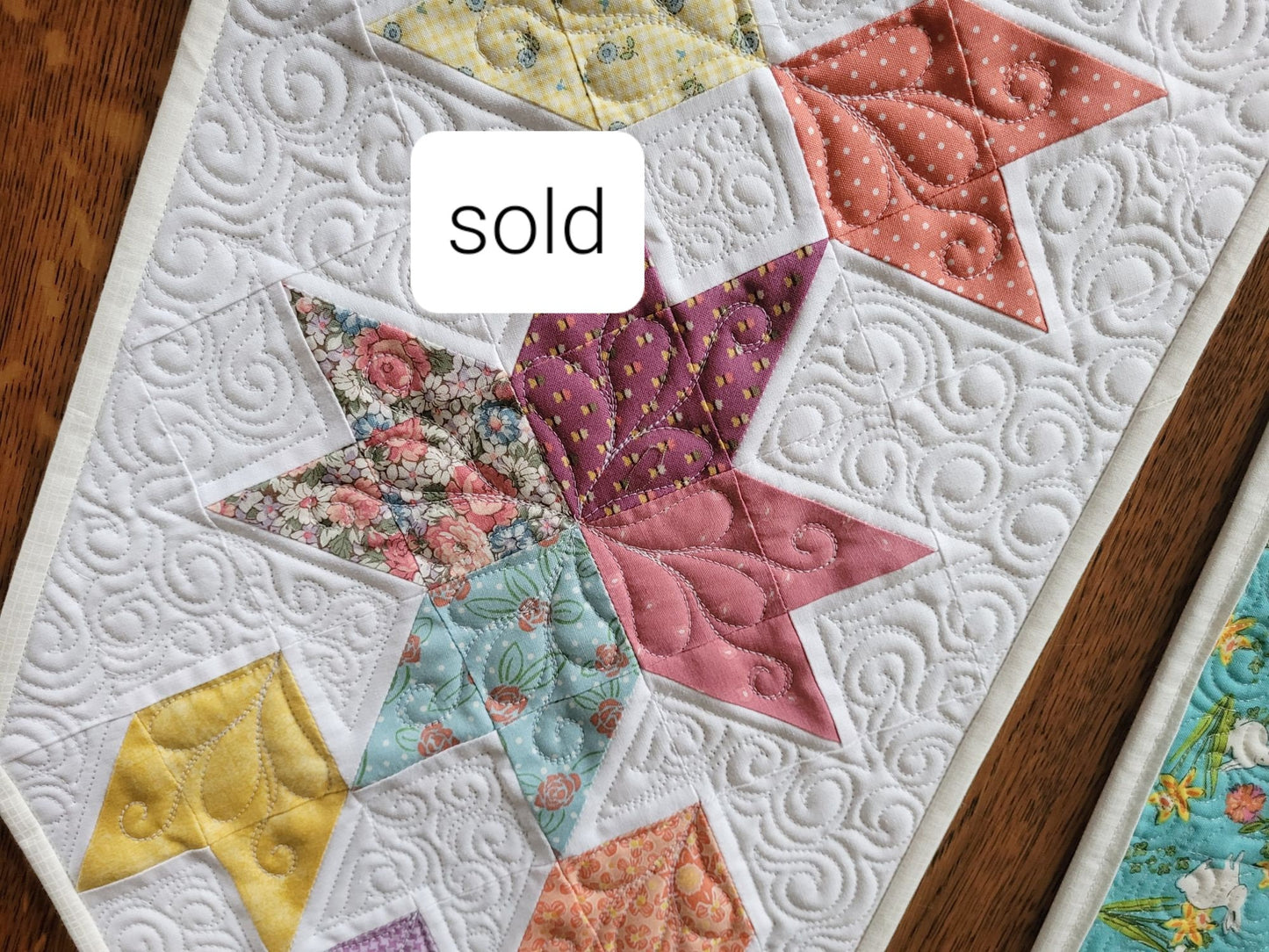 Spring Tulip Quilted Table Runner