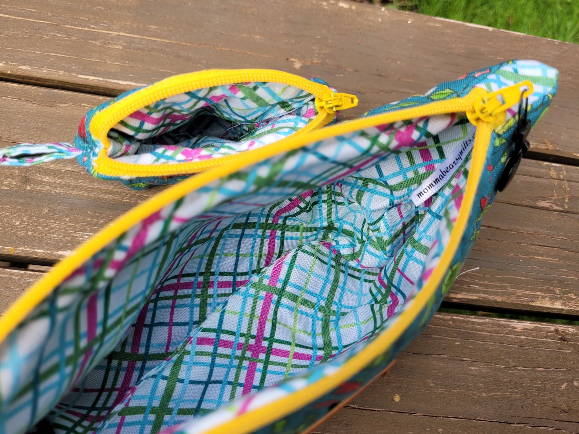 interior of quilted bags