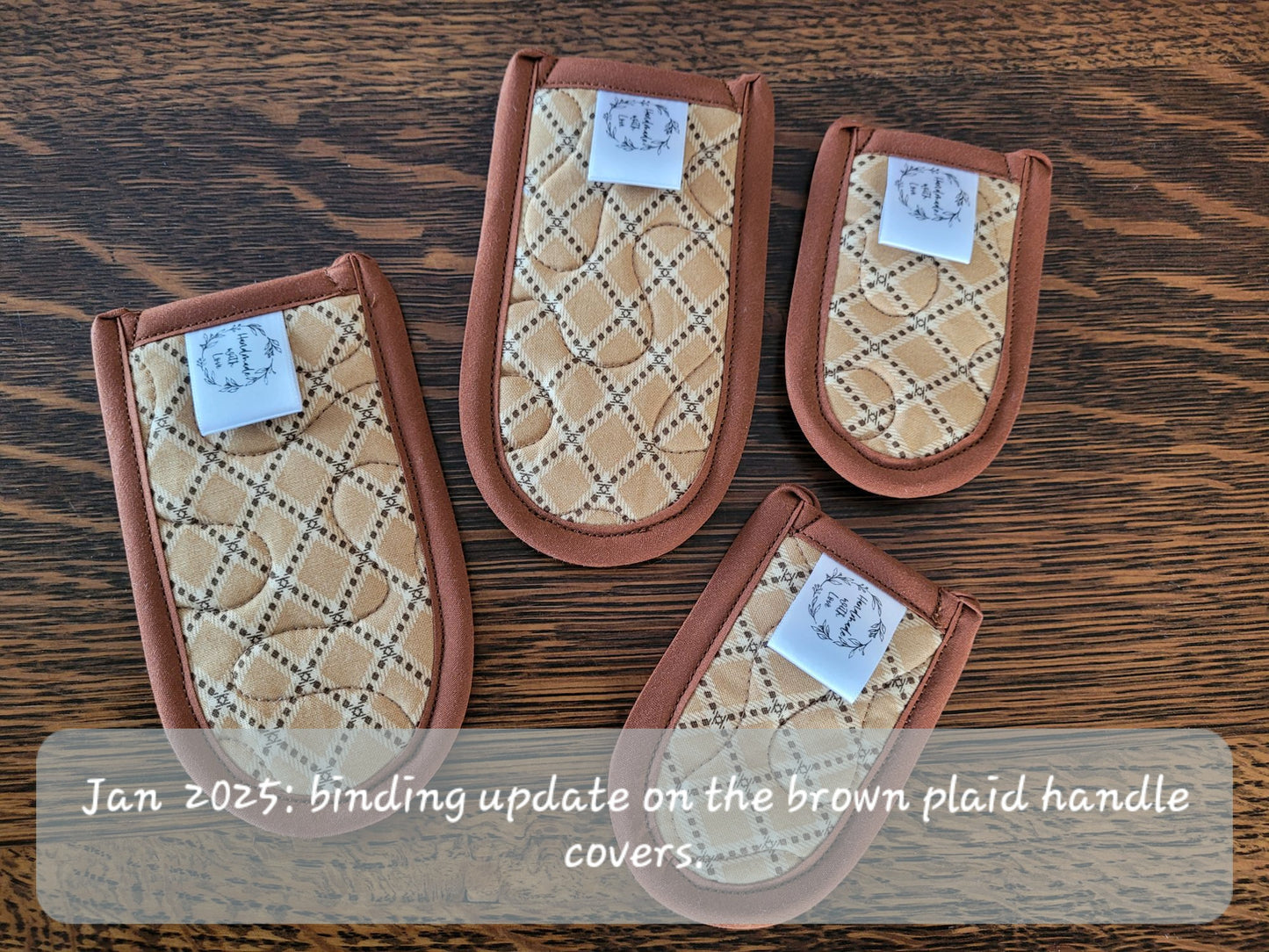 Quilted Handle Cover for Cast Iron Skillet, two sizes