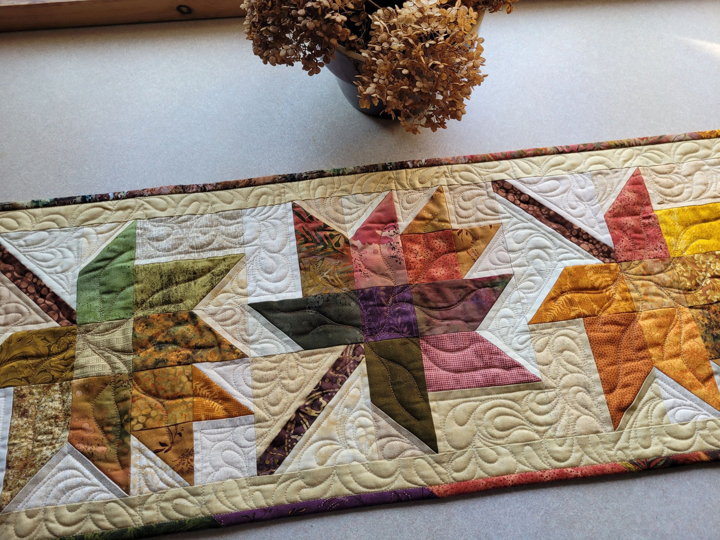 Autumn Blaze 3 Leaf Table Runner